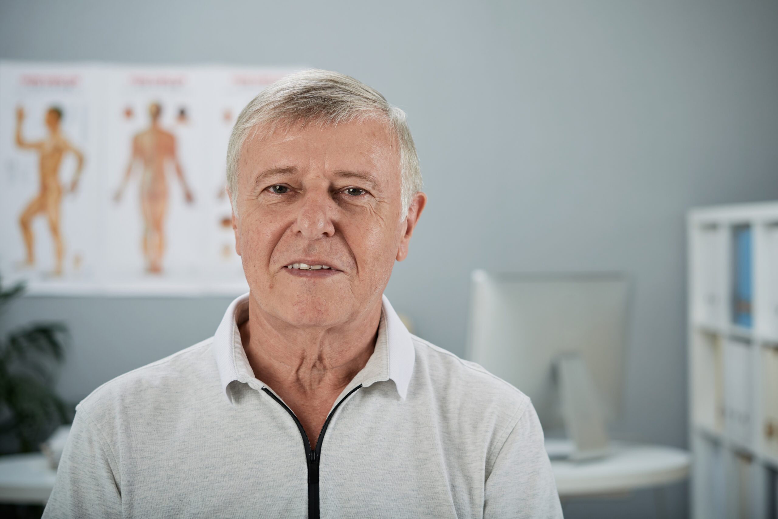Old man visiting doctor