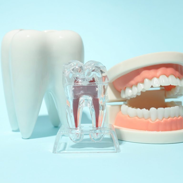 Concept of tooth treatment and dental care