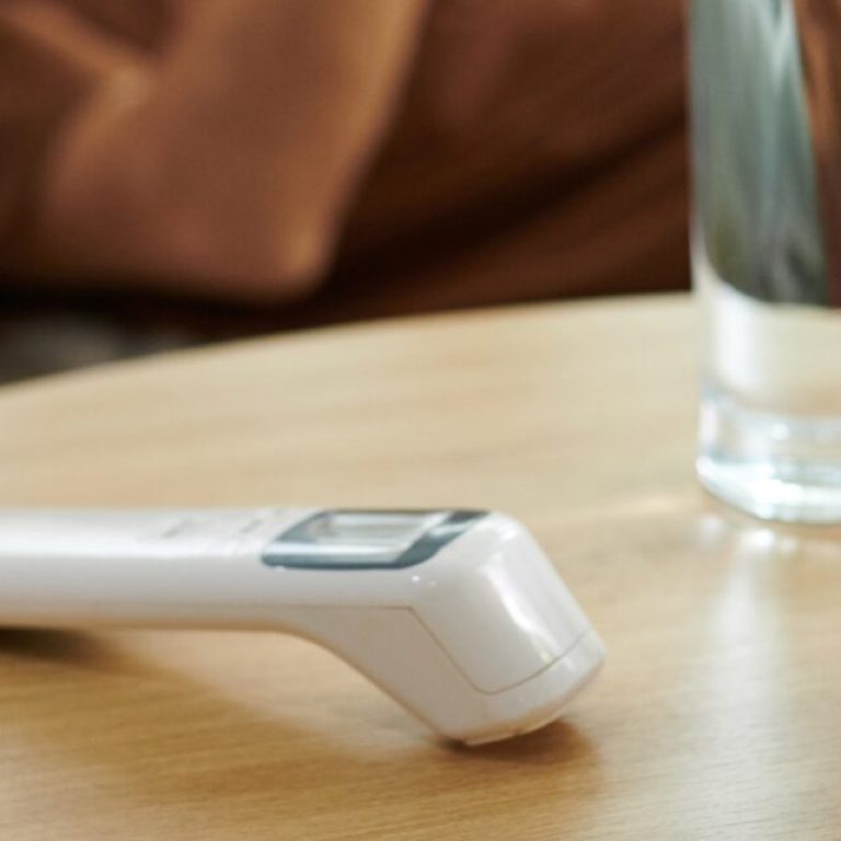 Header with Pills Organize and Thermometer