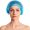Beautiful woman in medical headwear with sketches on face is looking at camera, isolated on a white background